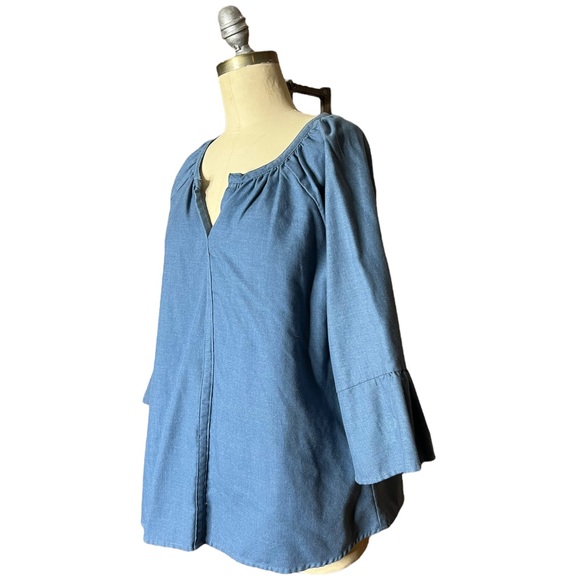 Bit & Bridle Bell Sleeve Chambray Sleeve size M - Picture 3 of 14